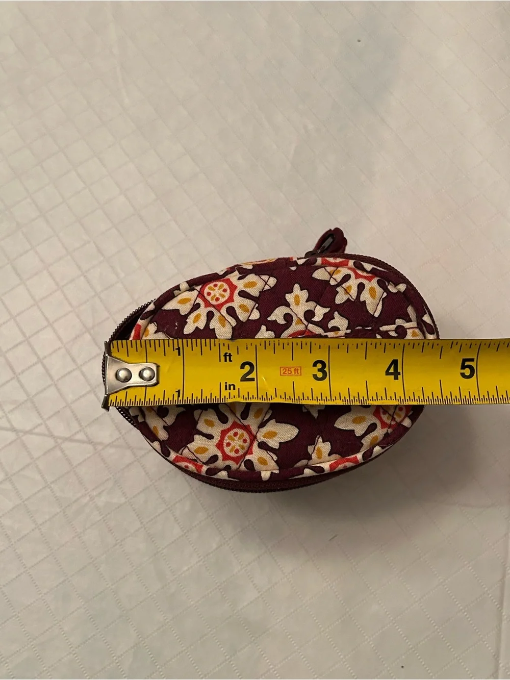 Retired - Vera Bradley “Burgundy Medallion” Small Cosmetic Case